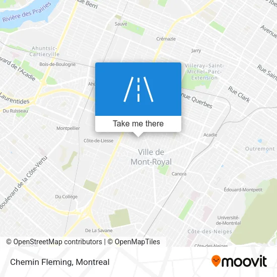 Chemin Fleming map