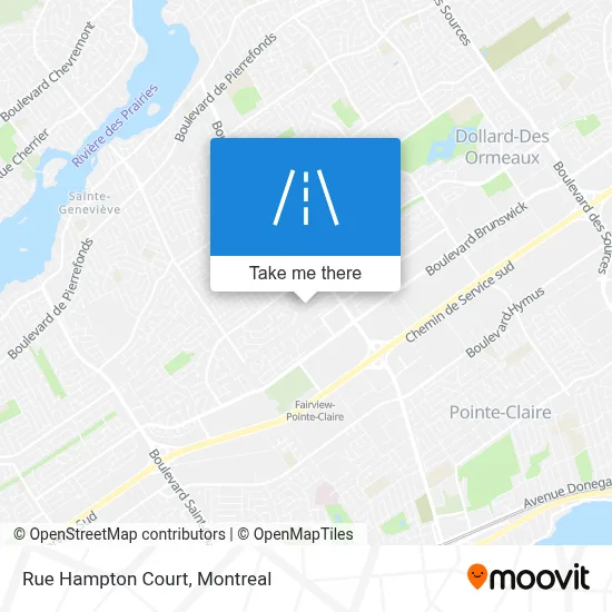 Rue Hampton Court map