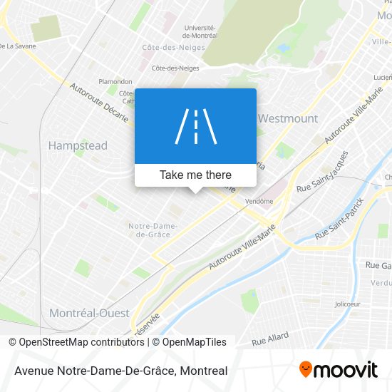 Avenue Notre-Dame-De-Grâce map