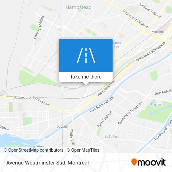 Avenue Westminster Sud map