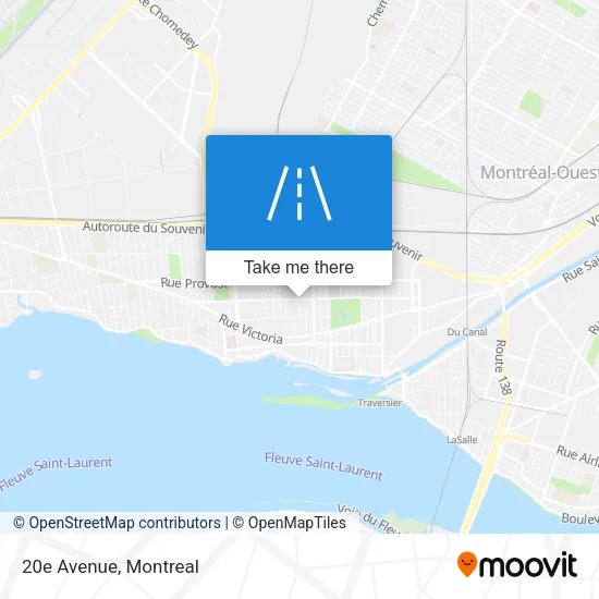 20e Avenue map