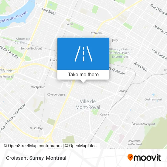 Croissant Surrey map