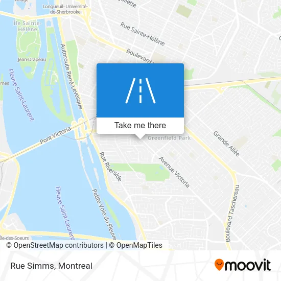 Rue Simms map