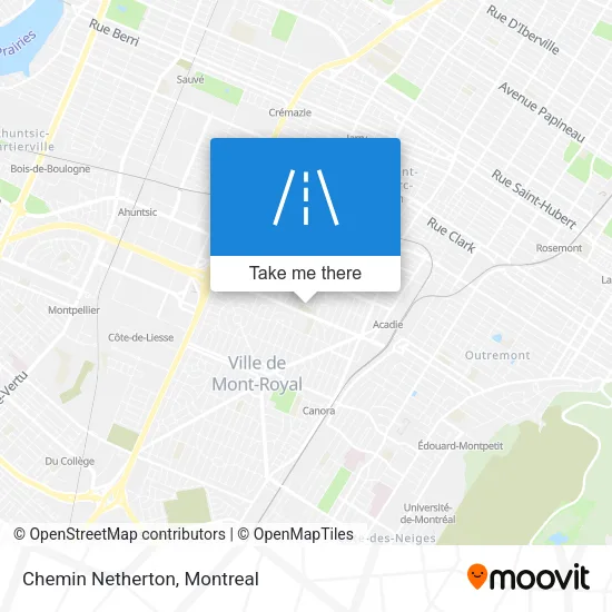 Chemin Netherton map