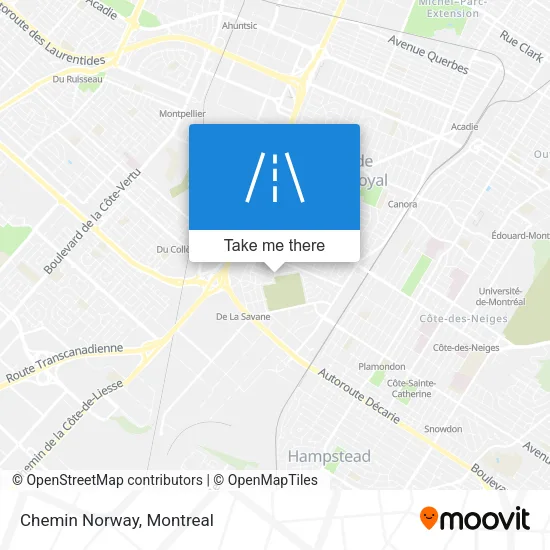 Chemin Norway map