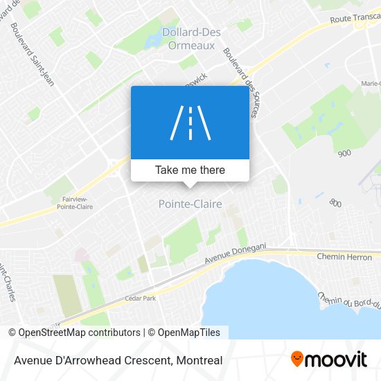 Avenue D'Arrowhead Crescent map