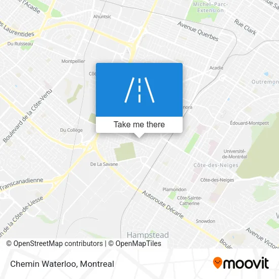 Chemin Waterloo map