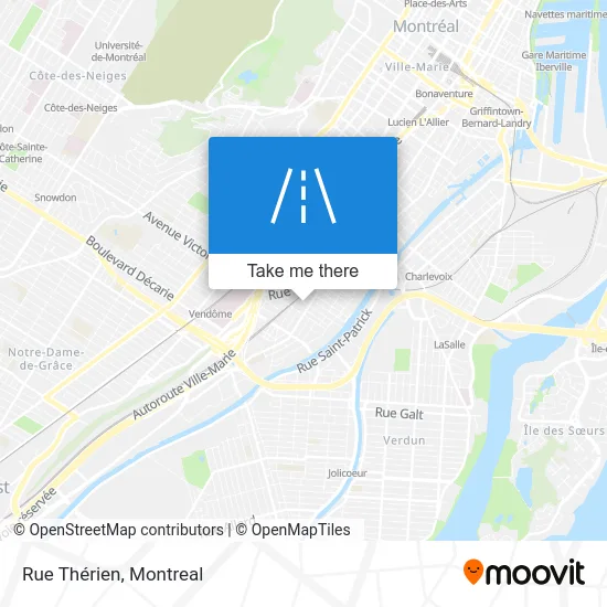 Rue Thérien map