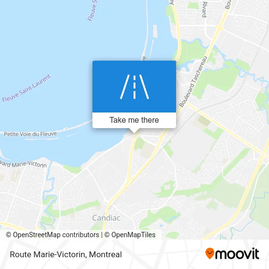 Route Marie-Victorin map