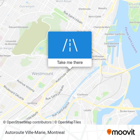 Autoroute Ville-Marie map