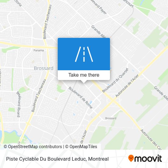 Piste Cyclable Du Boulevard Leduc map