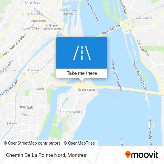 Chemin De La Pointe Nord map