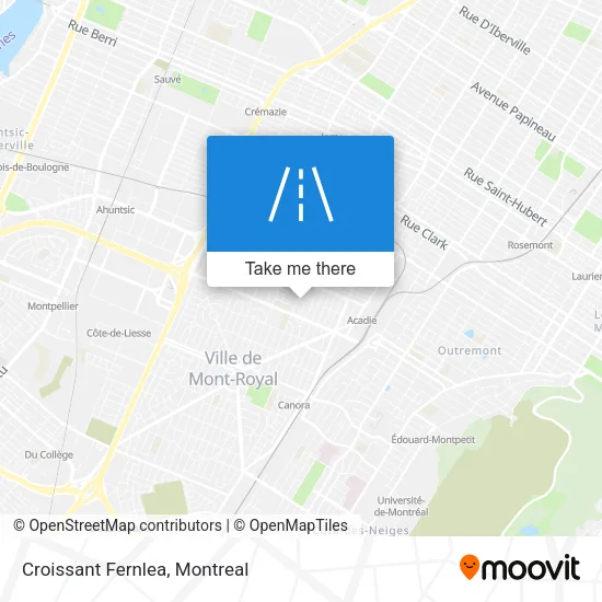 Croissant Fernlea map