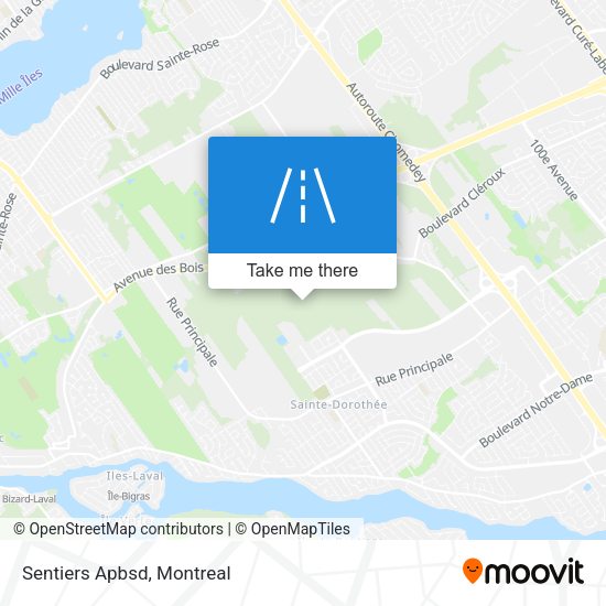 Sentiers Apbsd map