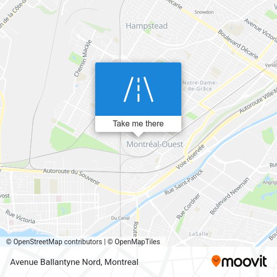 Avenue Ballantyne Nord map