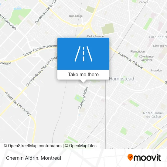 Chemin Aldrin map