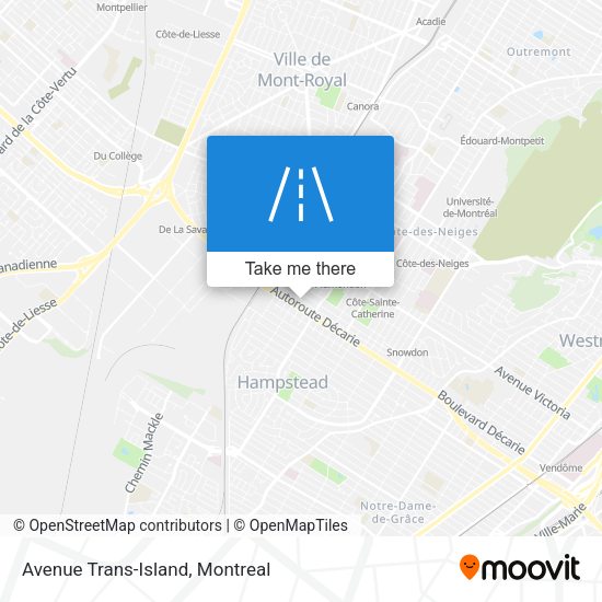 Avenue Trans-Island map