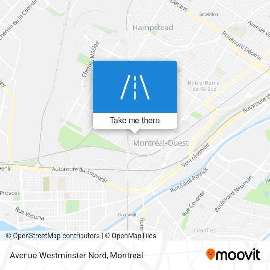 Avenue Westminster Nord map