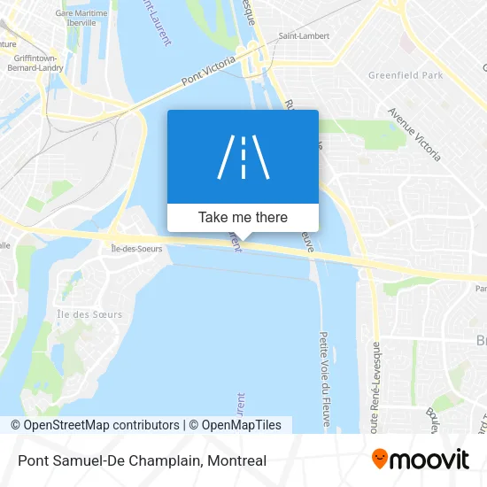 Pont Samuel-De Champlain map