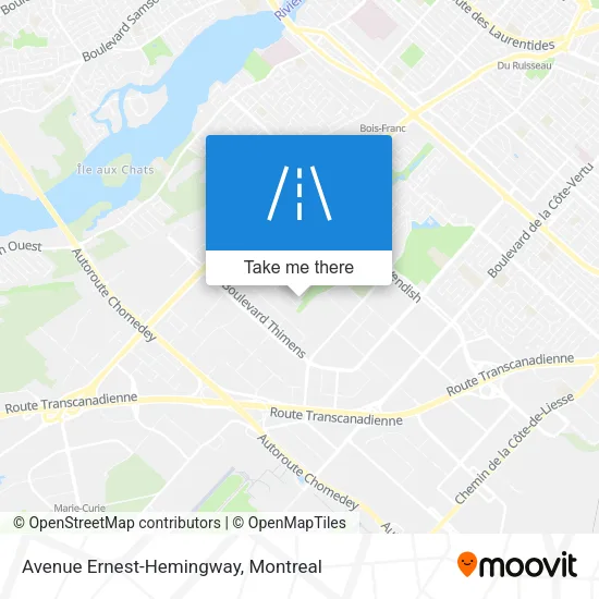 Avenue Ernest-Hemingway map