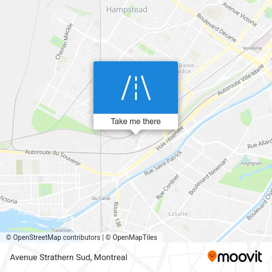 Avenue Strathern Sud map