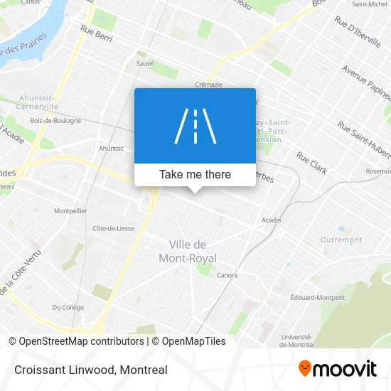 Croissant Linwood map