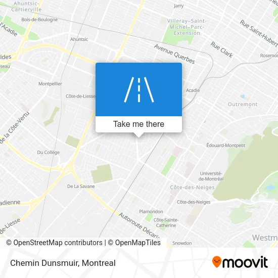 Chemin Dunsmuir map