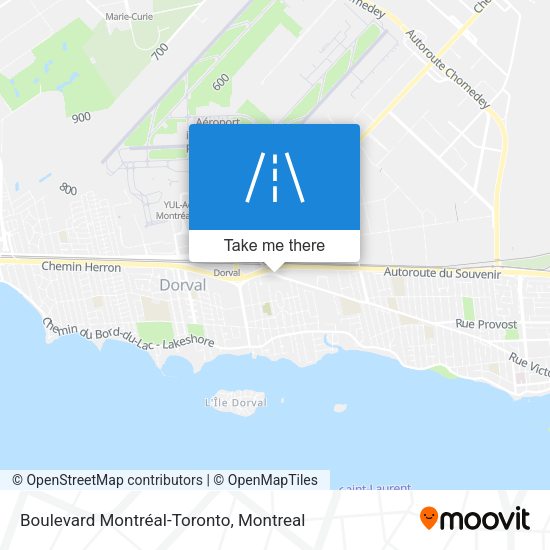 Boulevard Montréal-Toronto map
