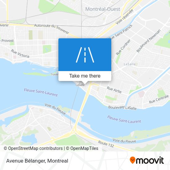 Avenue Bélanger map