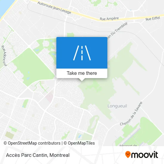 Accès Parc Cantin map