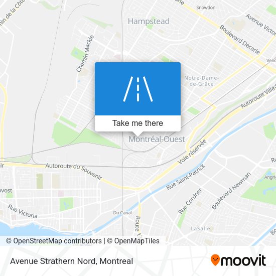 Avenue Strathern Nord map