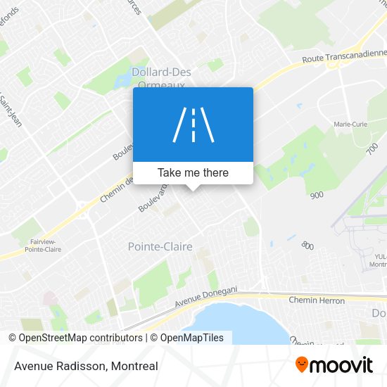 Avenue Radisson map