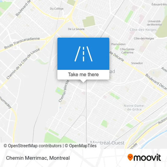 Chemin Merrimac map