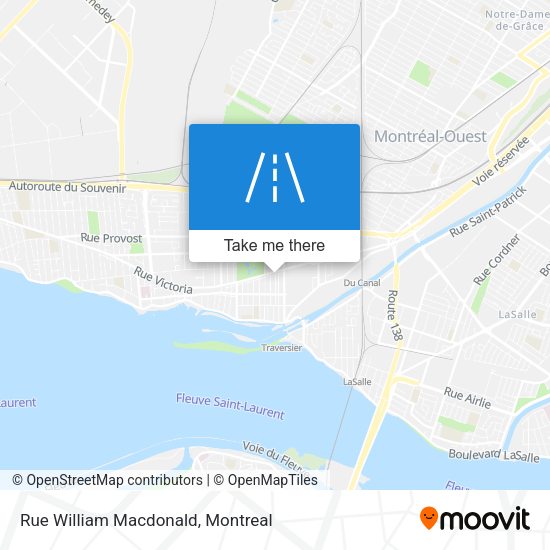 Rue William Macdonald map