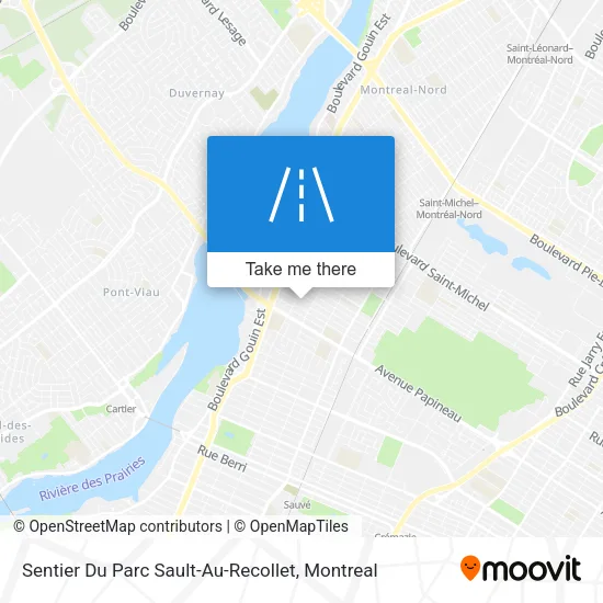 Sentier Du Parc Sault-Au-Recollet map