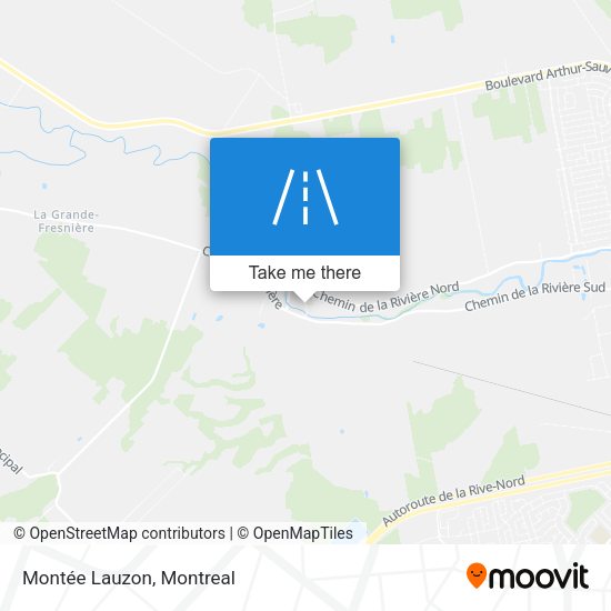 Montée Lauzon map