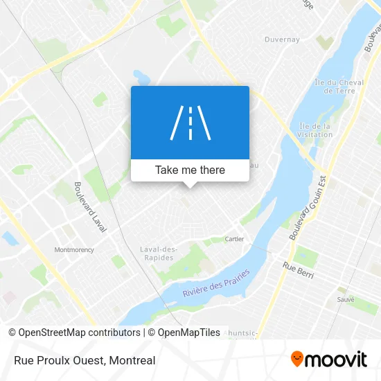 Rue Proulx Ouest map