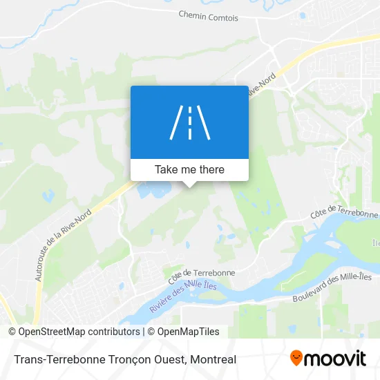 Trans-Terrebonne  Tronçon Ouest map