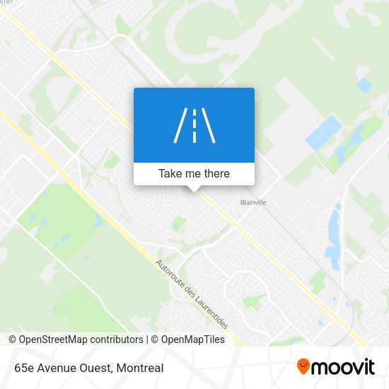 65e Avenue Ouest map