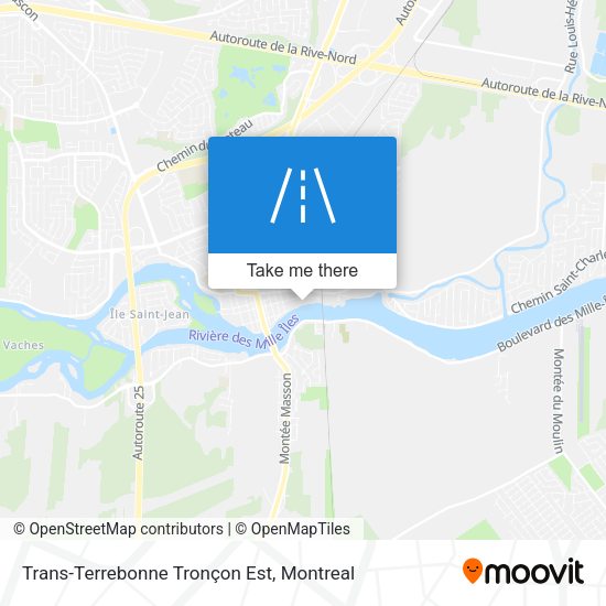 Trans-Terrebonne Tronçon Est map