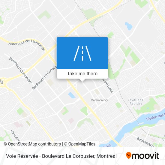 Voie Réservée - Boulevard Le Corbusier map