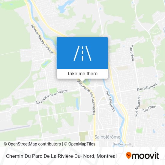 Chemin Du Parc De La Rivière-Du- Nord map