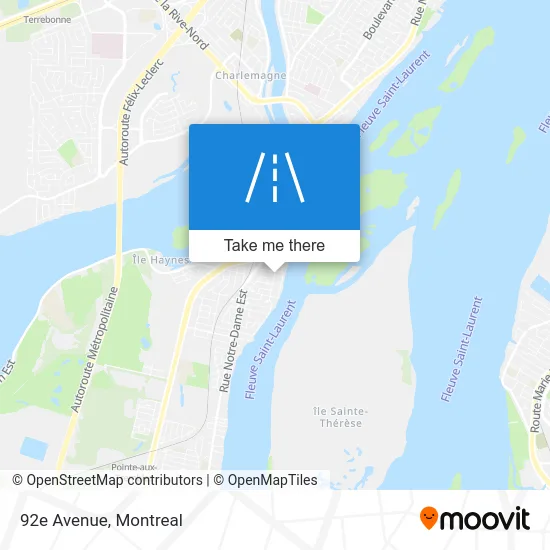 92e Avenue map