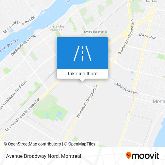 Avenue Broadway Nord map
