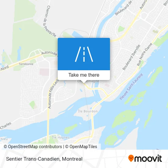 Sentier Trans-Canadien map