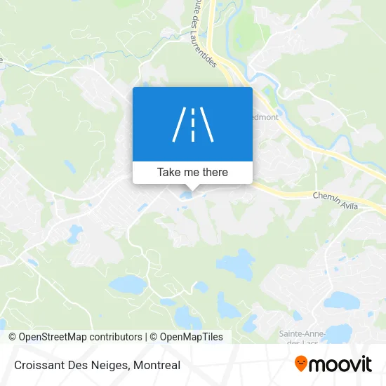 Croissant Des Neiges map