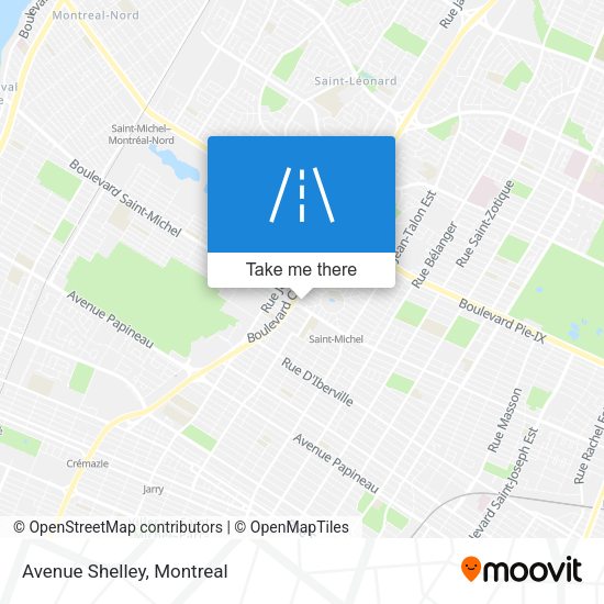 Avenue Shelley map