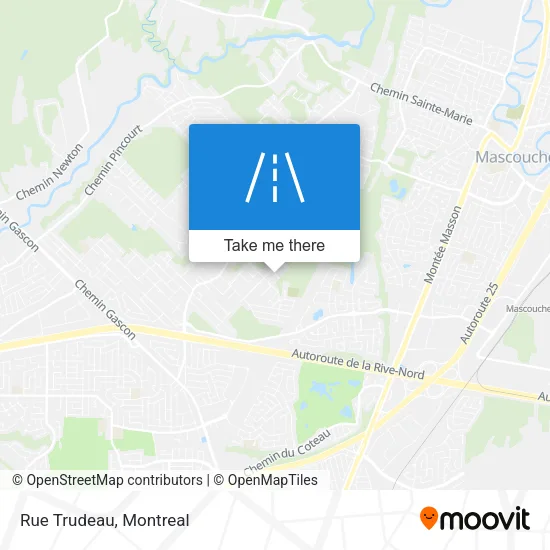 Rue Trudeau map