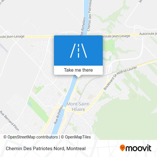 Chemin Des Patriotes Nord map