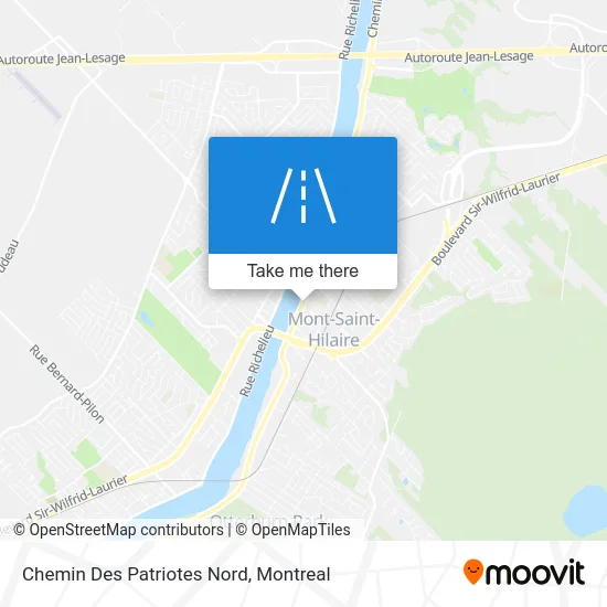 Chemin Des Patriotes Nord map